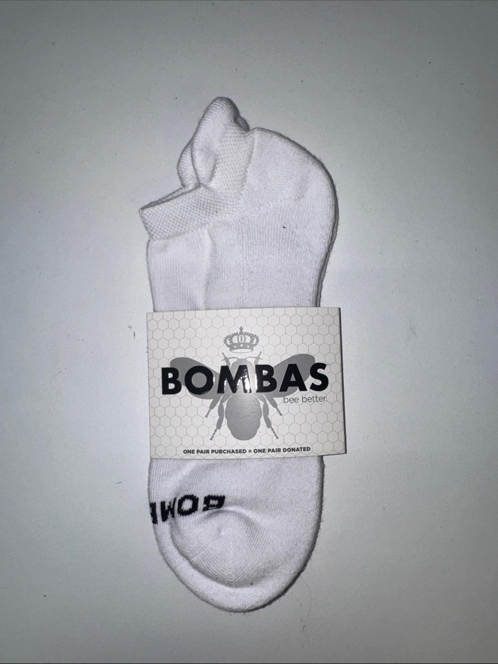 Bombas White Low-Cut Athletic Socks